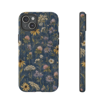 Denim Florals Tough Case