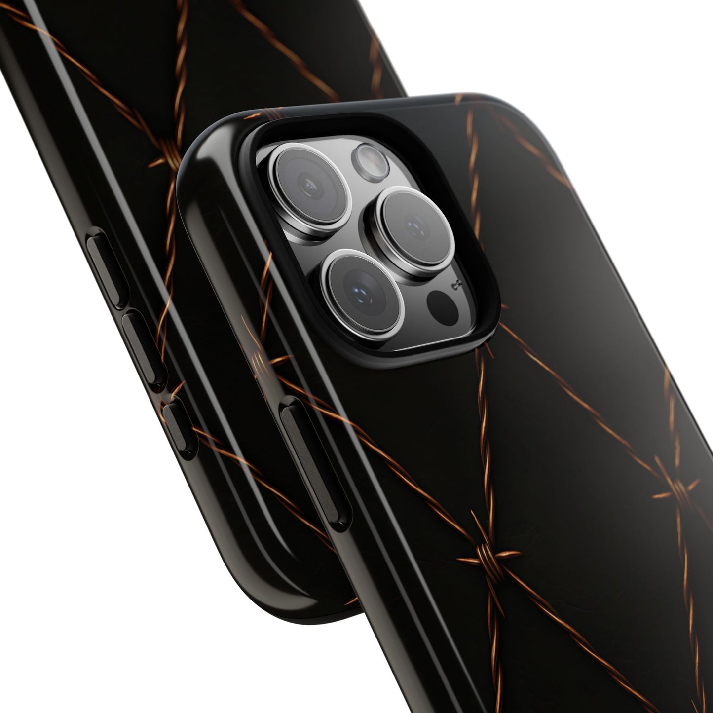 Black Barbed Wire Grid Tough Case