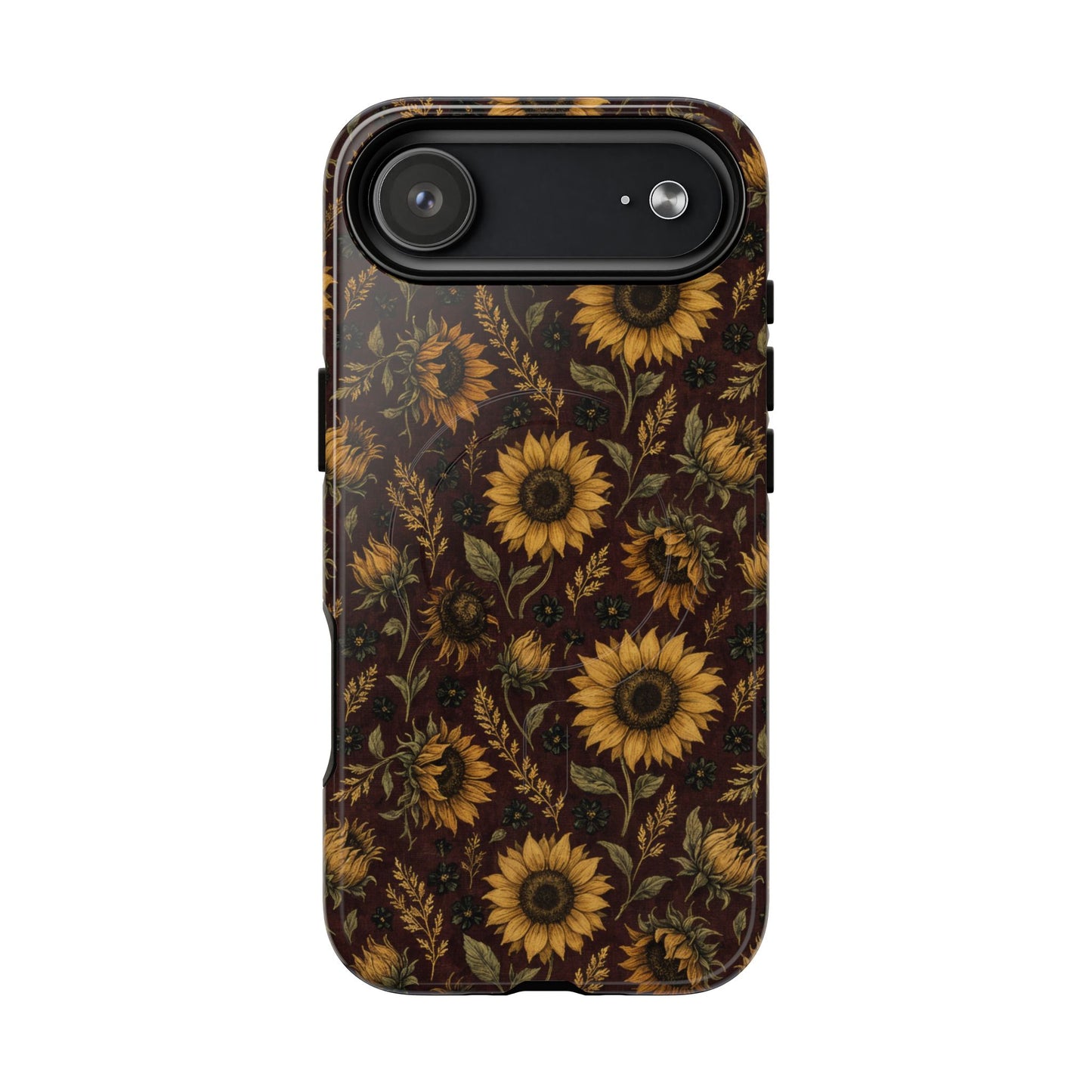 Burgundy Sunflowers Magnetic Case