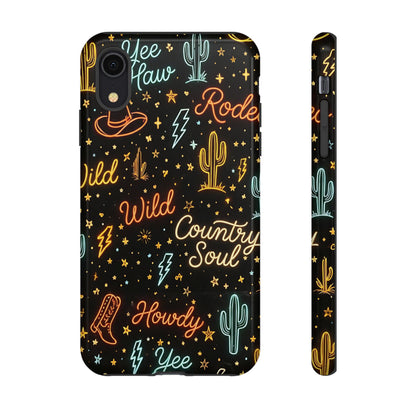 Neon Western Script Tough Case