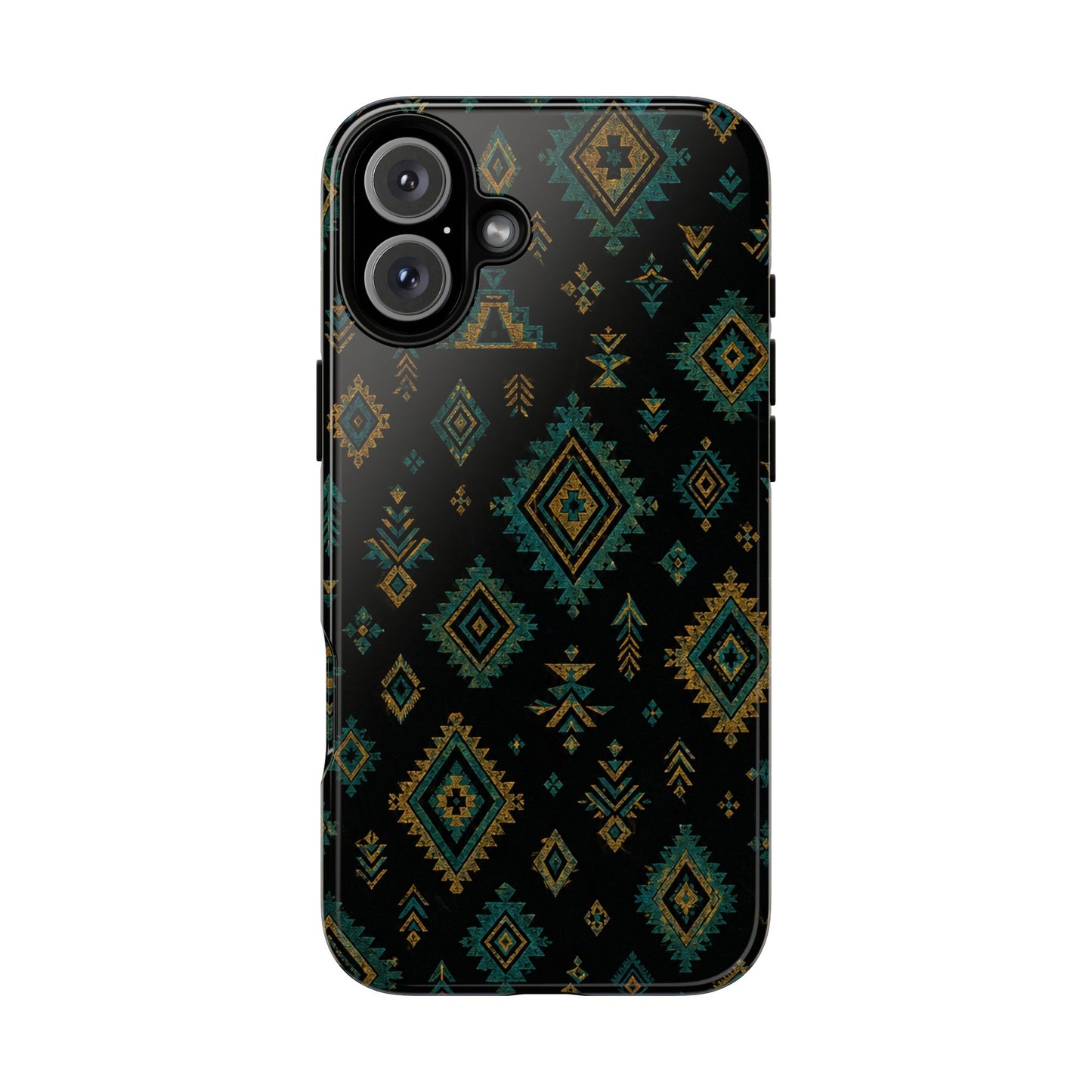 Turquoise Gold Aztec Tough Case