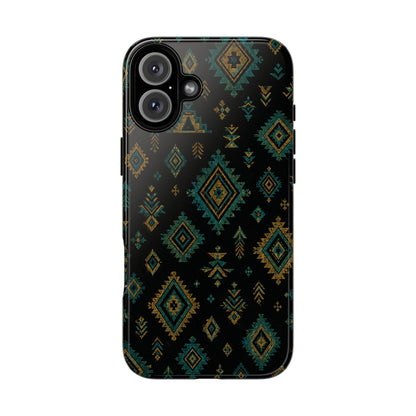 Turquoise Gold Aztec Tough Case