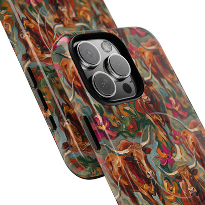 Painted Longhorns Magnetic Case