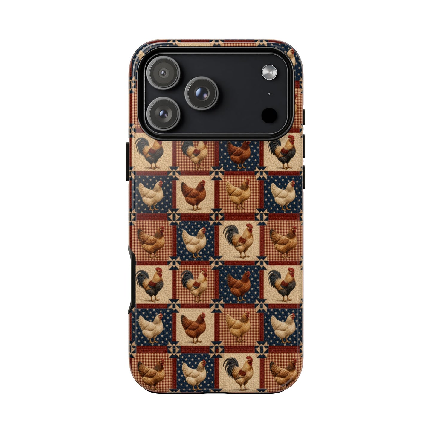 Patriotic Chicken Patchwork Tough Case