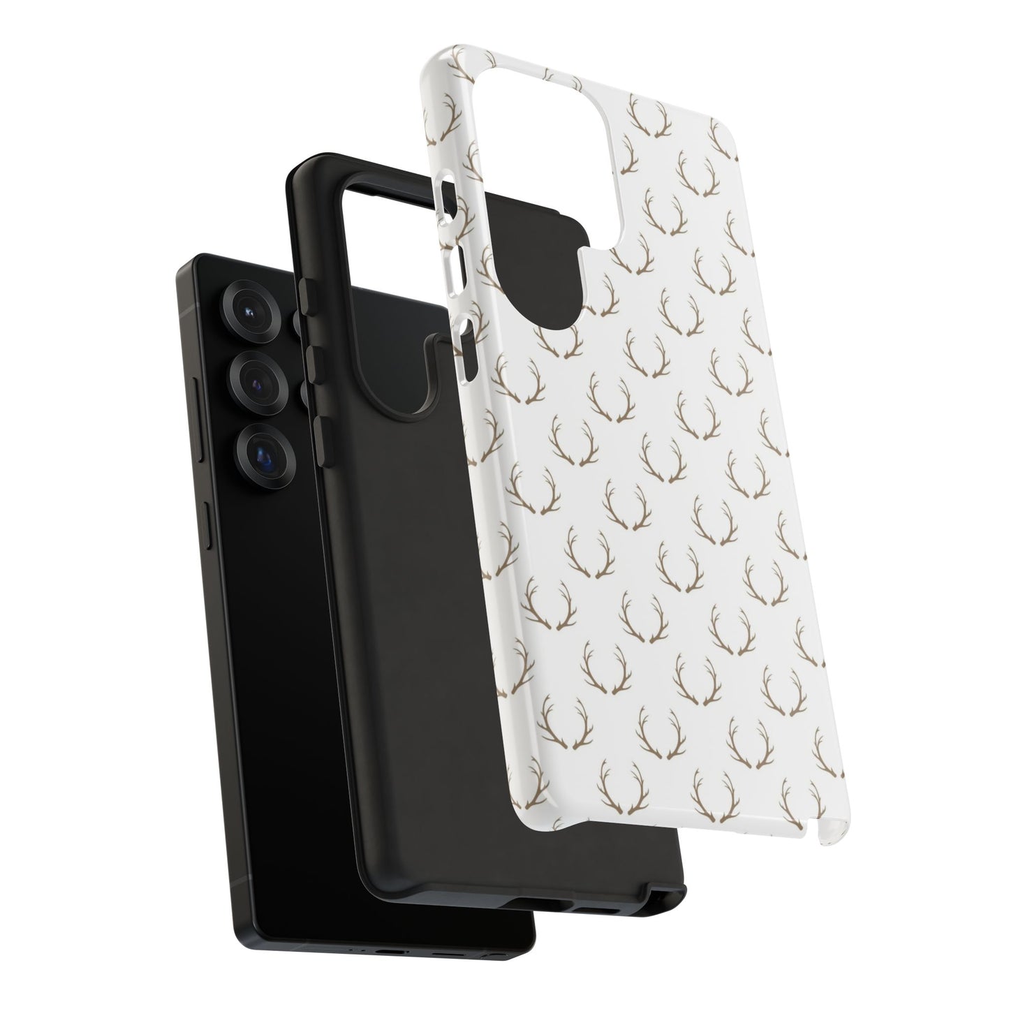 White Antlers Tough Phone Case