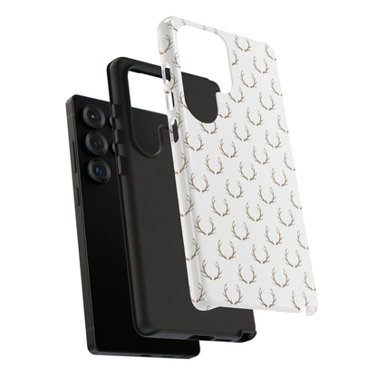 White Antlers Tough Phone Case