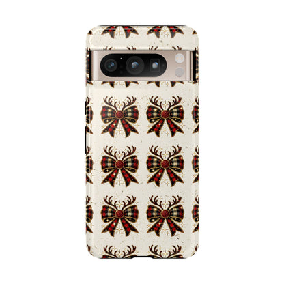 Christmas Antlers + Bows Tough Case