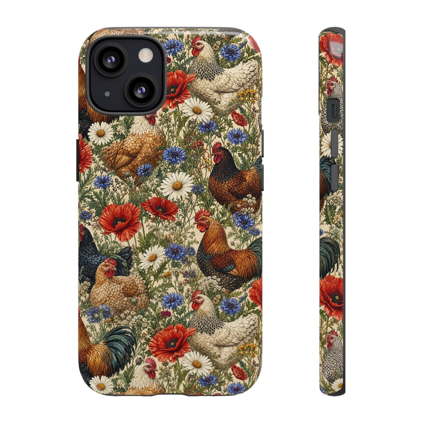 Patriotic Floral Chickens Tough Case