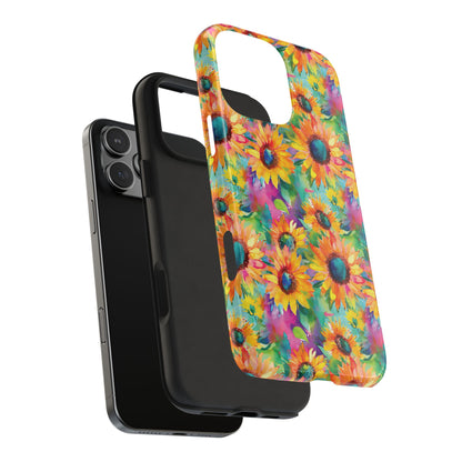Neon Sunflowers Phone Case