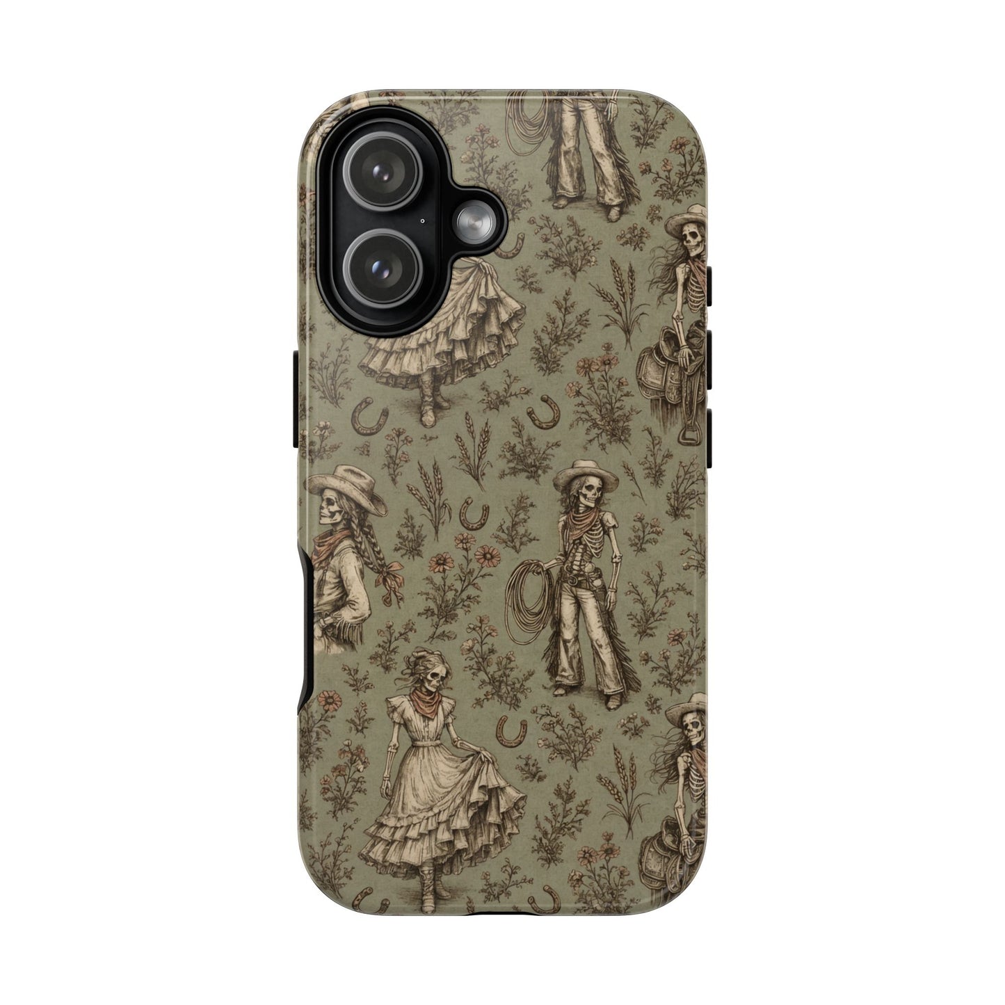 Skeleton Cowgirl Toile Tough Case