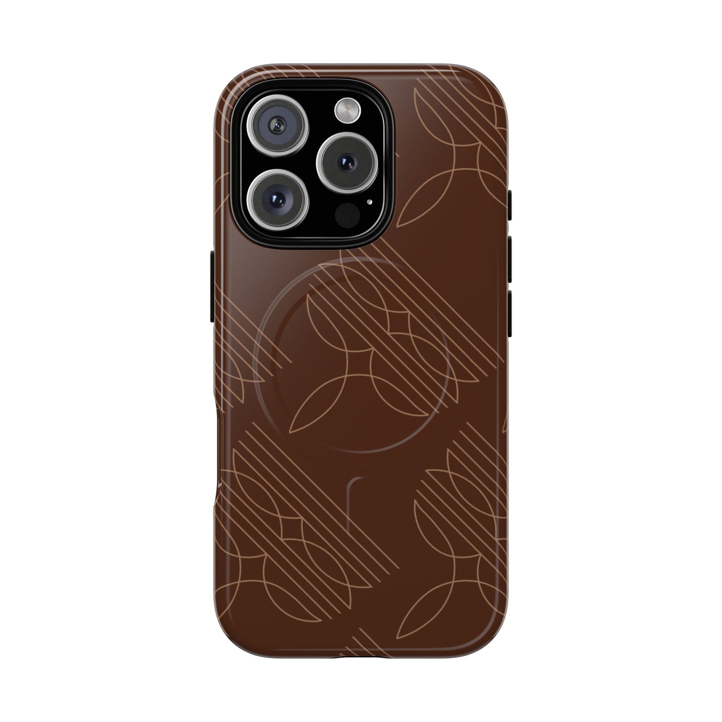 Boot Stitch Magnetic Case-Brown