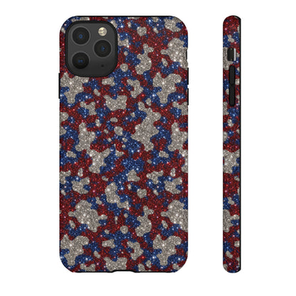 USA Cowhide Glitter Tough Case