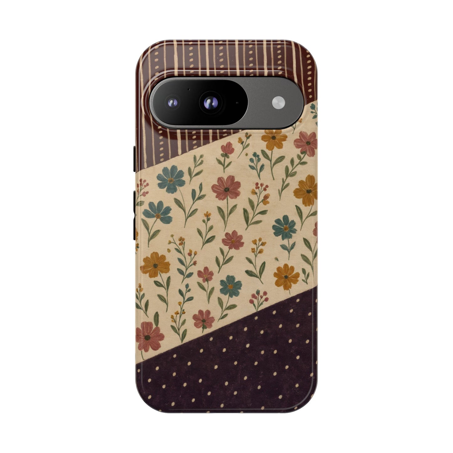 Fall Floral Stripe Tough Case