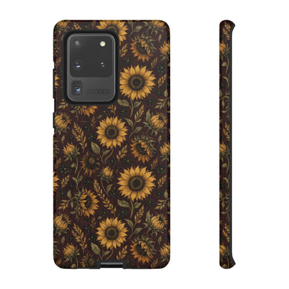 Burgundy Sunflowers Tough Case