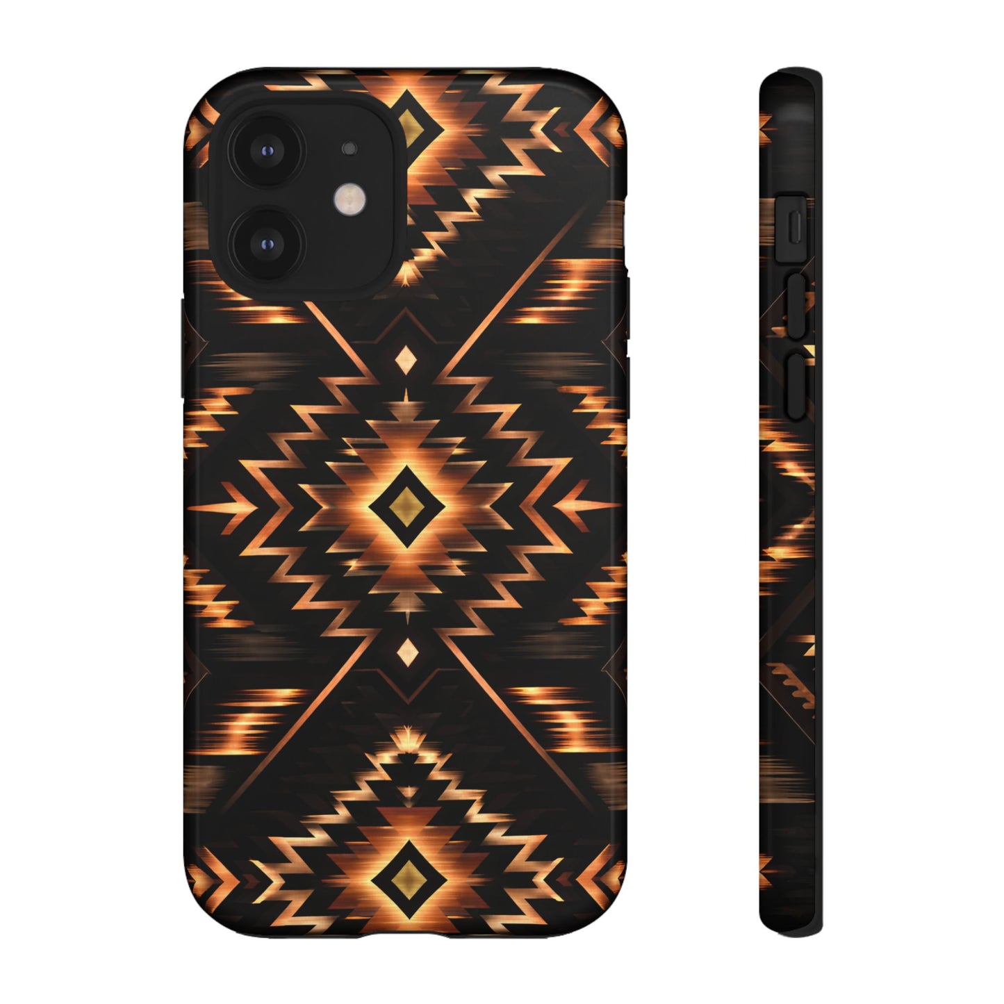 Black Gold Aztec Rug Tough Case