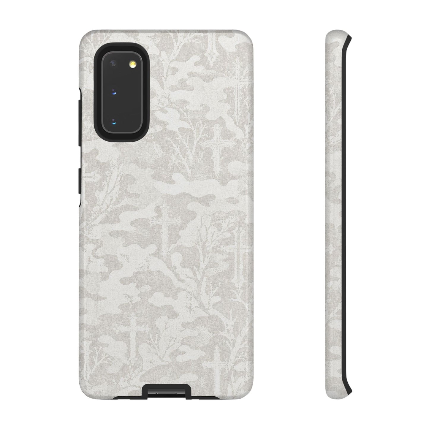 White Camo Cross Tough Case