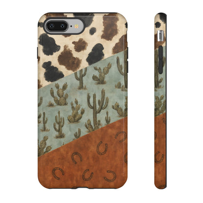 Cowhide Turquoise Cactus Tough Case