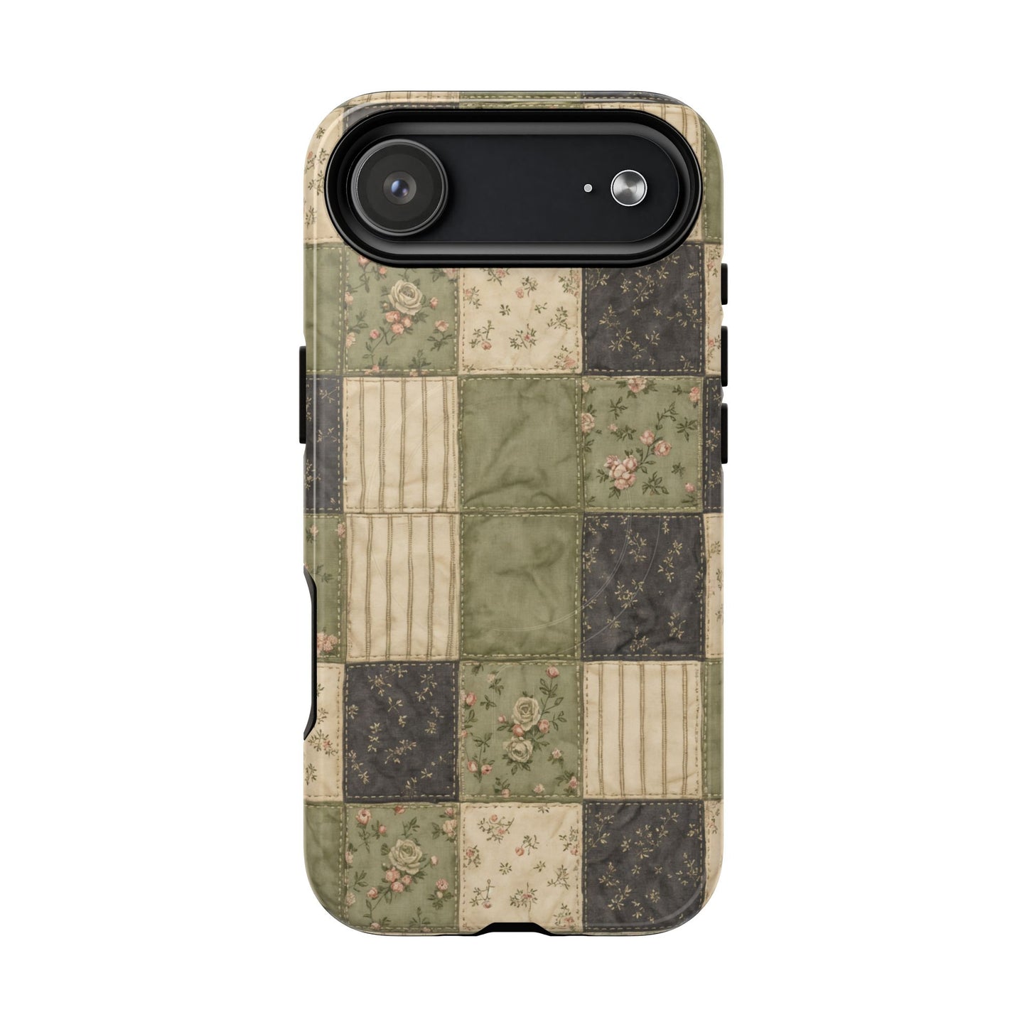 Sage Floral Patchwork Magnetic Case