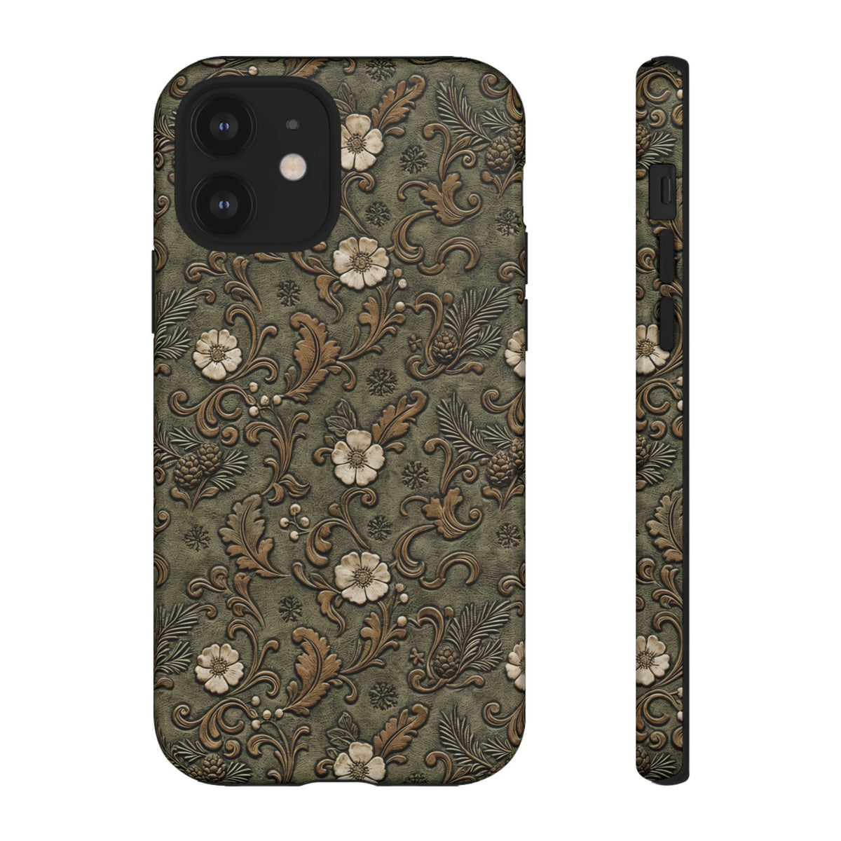 Sage Tooled Roses Tough Case