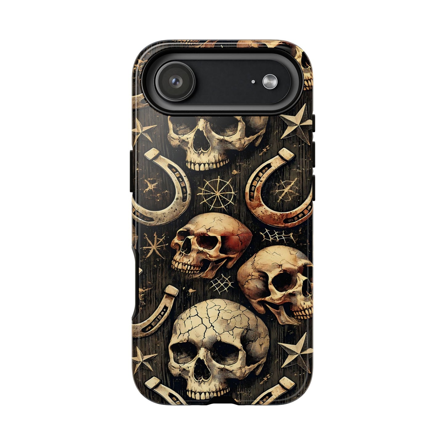 Skulls Horseshoes Dark Tough Phone Case