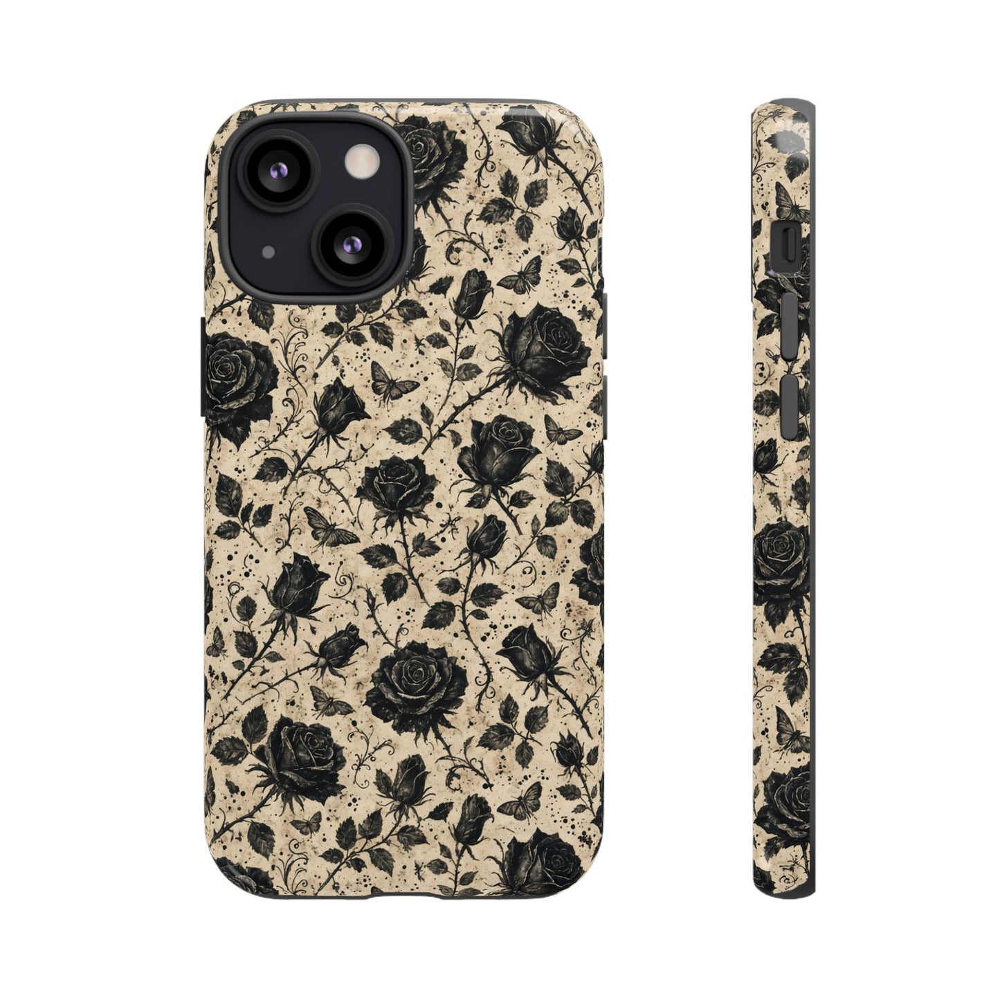 Black Rose Bone Tough Case