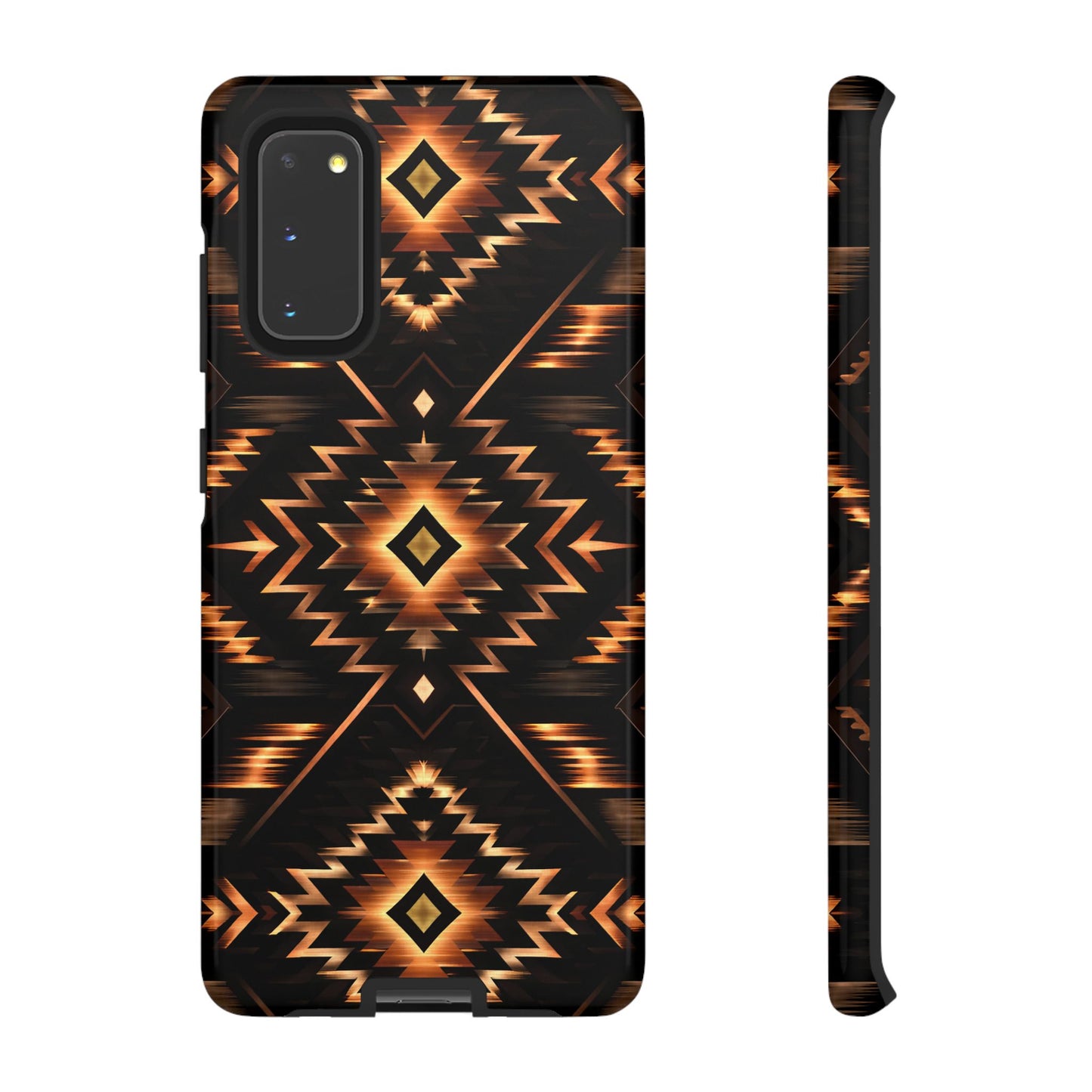 Black Gold Aztec Rug Tough Case