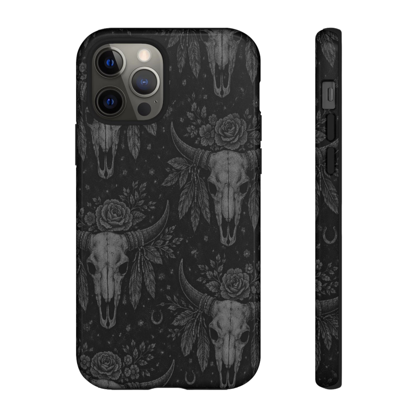 Western Noir Bull Skulls Tough Case