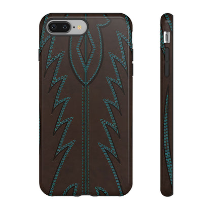 Boot Closeup Brown Turquoise Tough Case