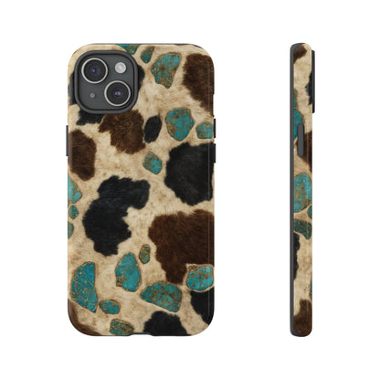 Turquoise Cowhide Tough Case