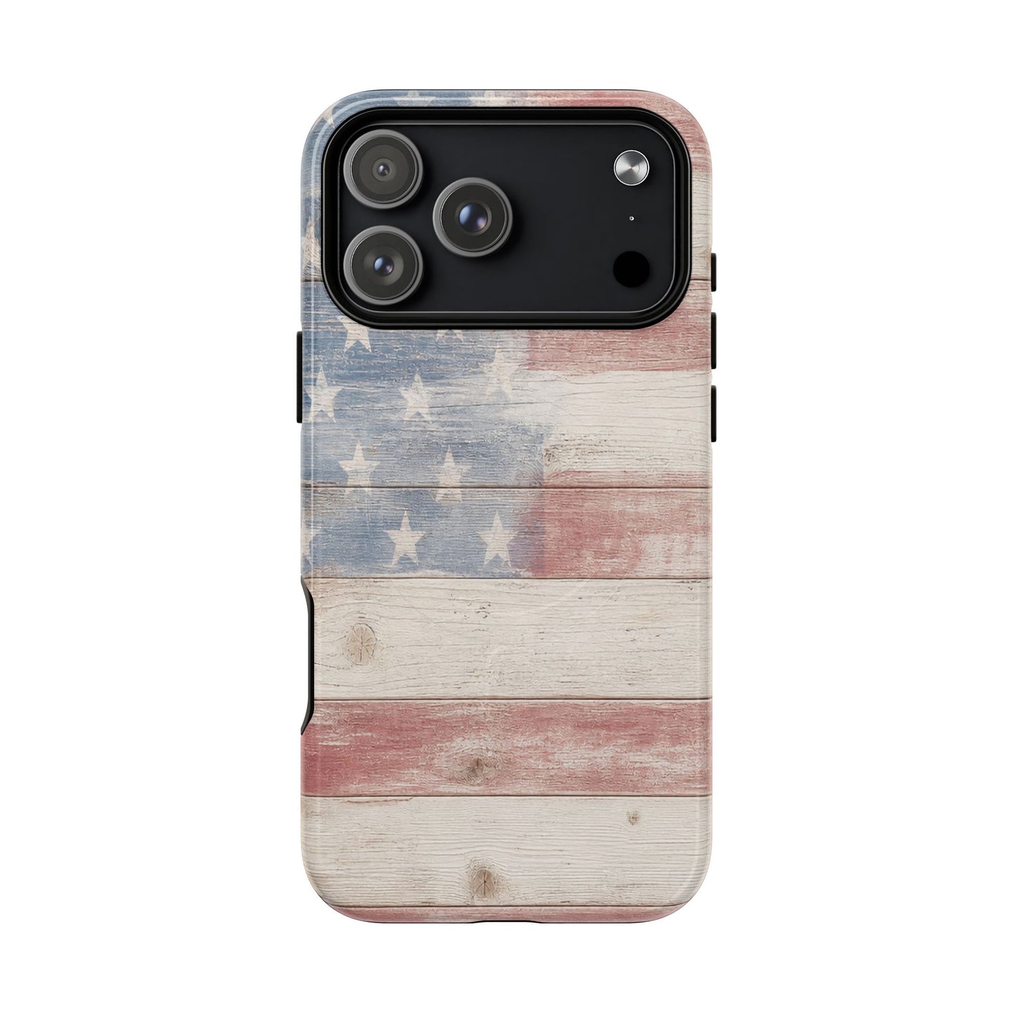 White Wood Flag Magnetic Case