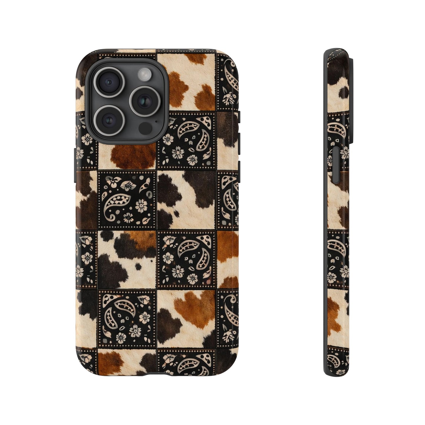 Cowhide Bandana Checkered Tough Case