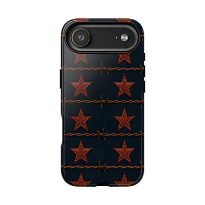 Red Stars + Barbed Wire Tough Phone Case