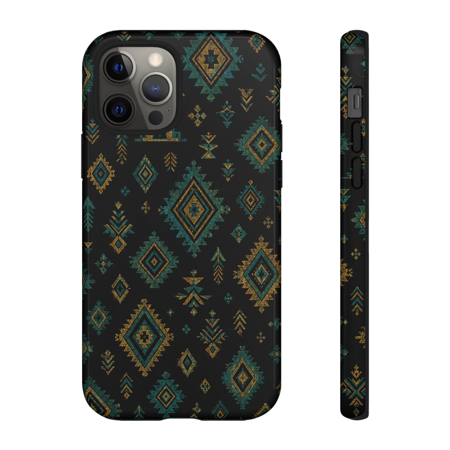 Turquoise Gold Aztec Tough Case