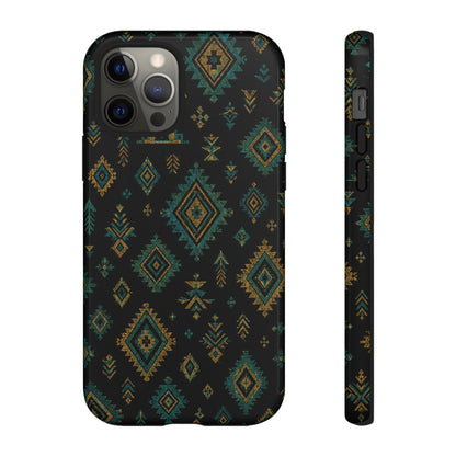 Turquoise Gold Aztec Tough Case