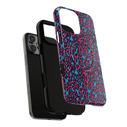 Pink Blue Leopard Magnetic Case