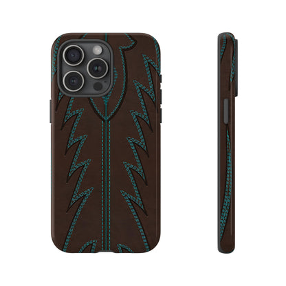 Boot Closeup Brown Turquoise Tough Case
