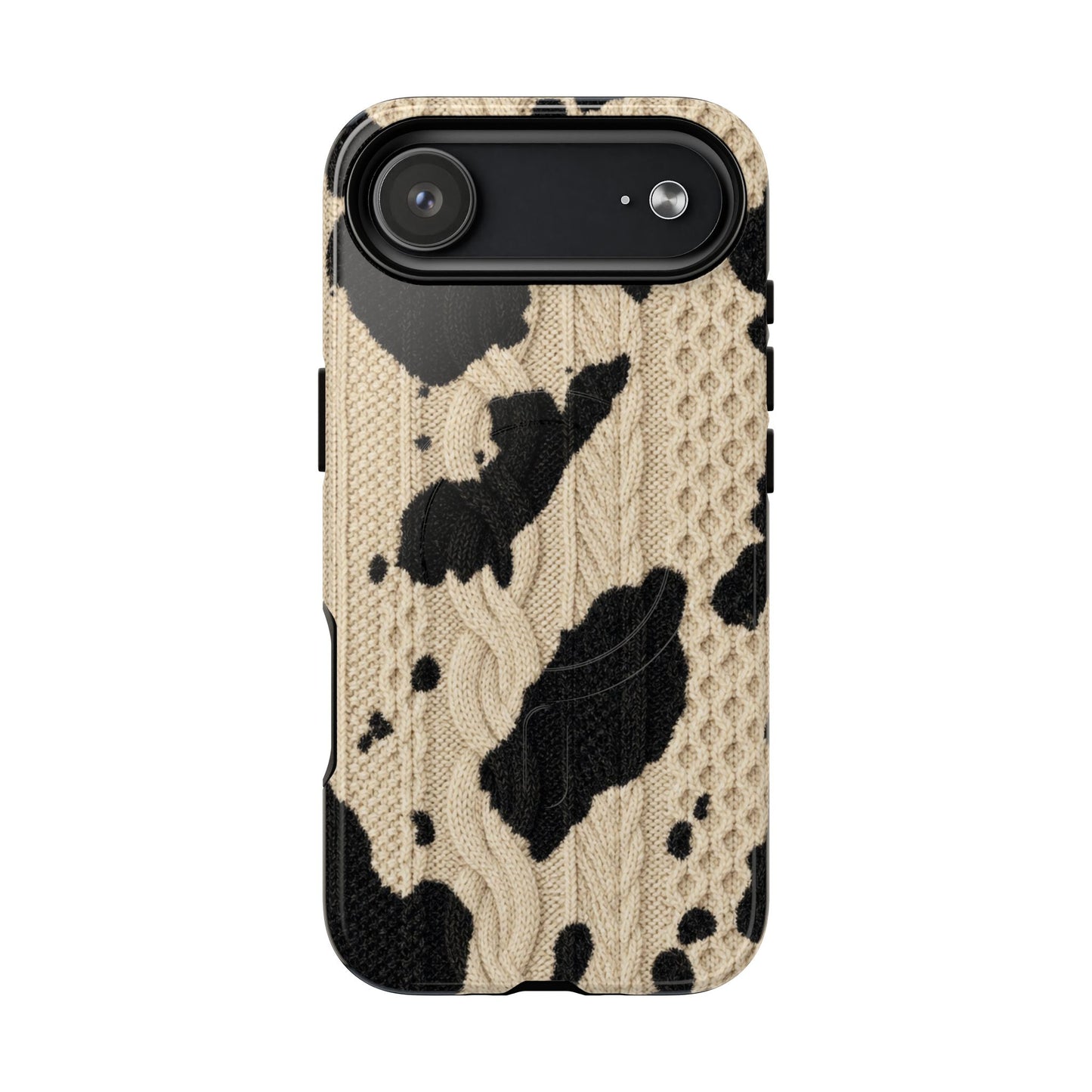 Cable Knit Cowhide Magnetic Case