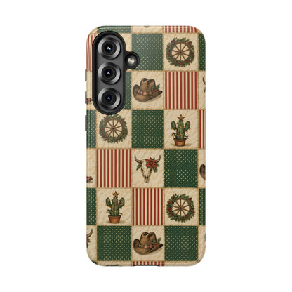 Western Christmas Sampler Tough Case