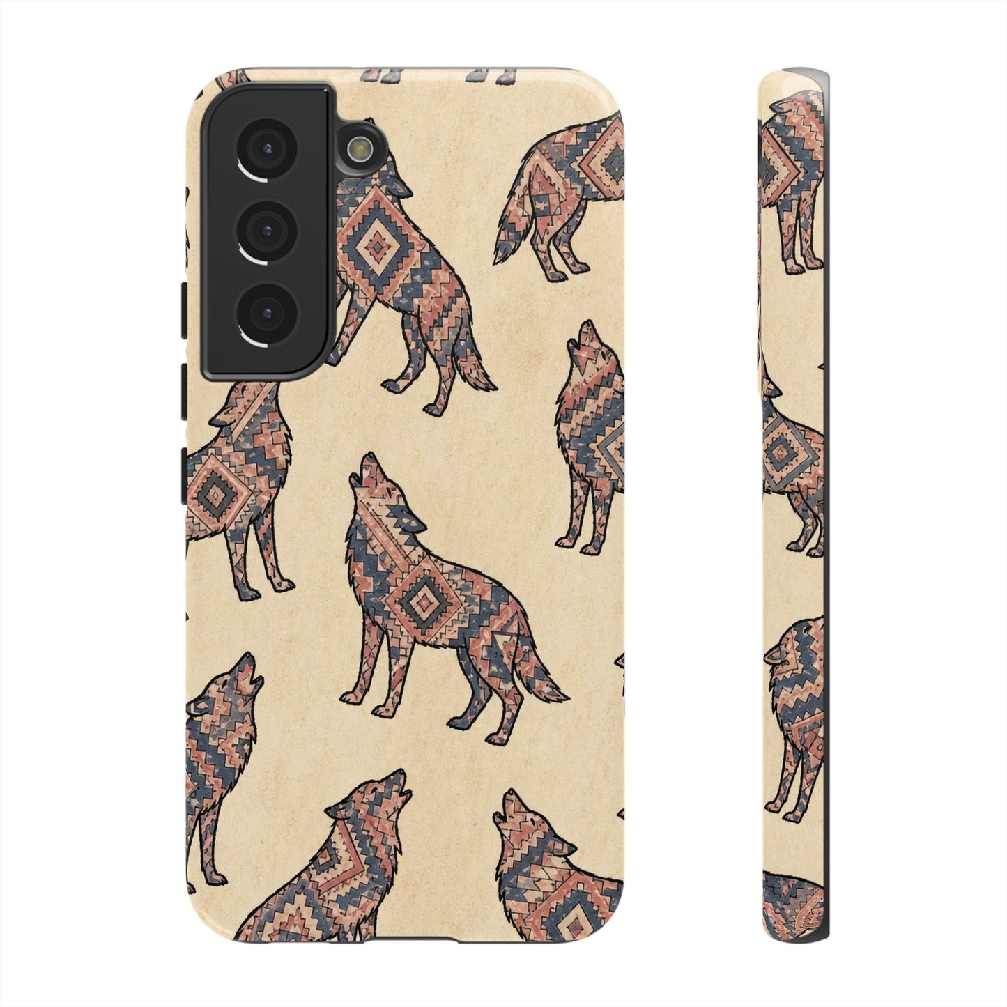 Rose Aztec Wolf Tough Case