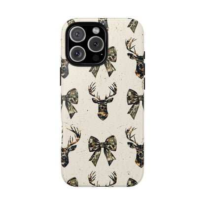 Deer + Bows Tough Phone Case
