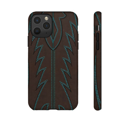 Boot Closeup Brown Turquoise Tough Case