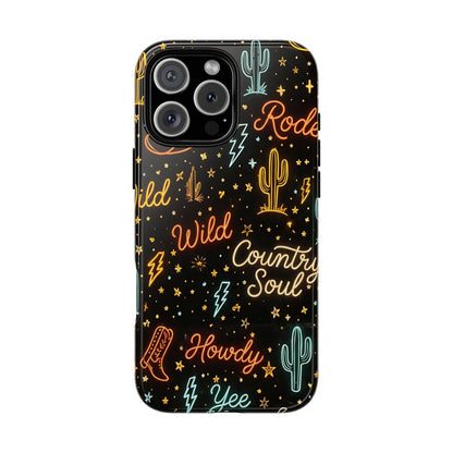Neon Western Script Tough Case