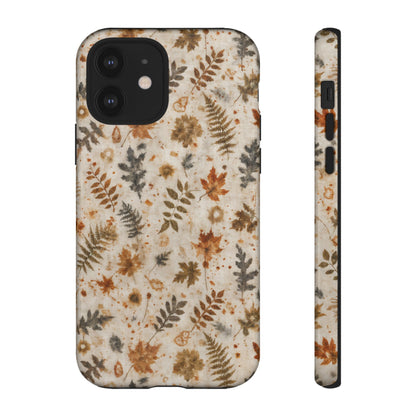 Rust Print Leaves Tough Case