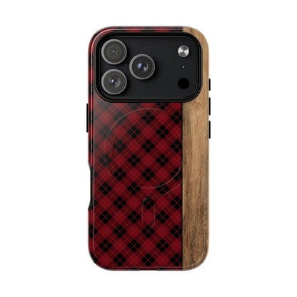 Red Plaid Magnetic Case