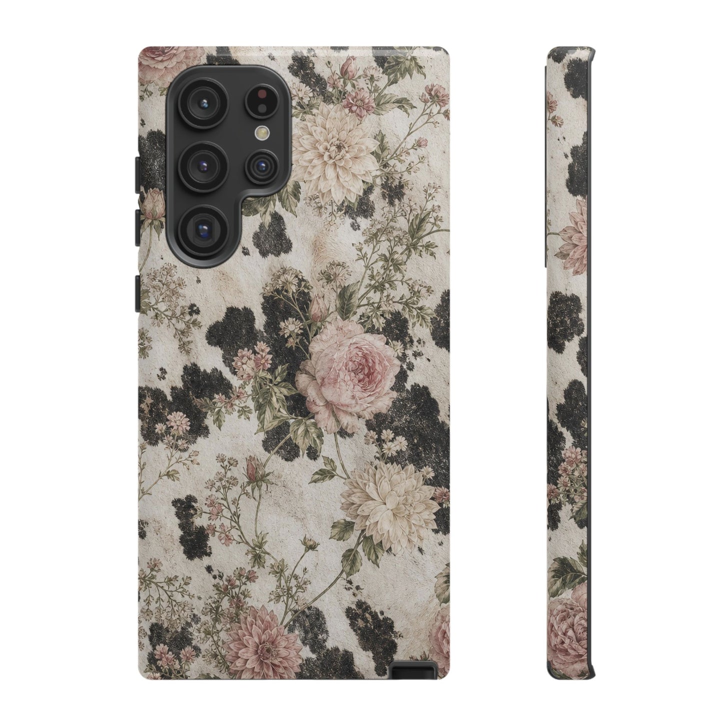 Floral Cowhide Tough Case