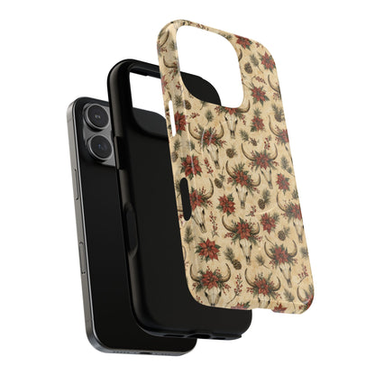 Skull Poinsettia Magnetic Case