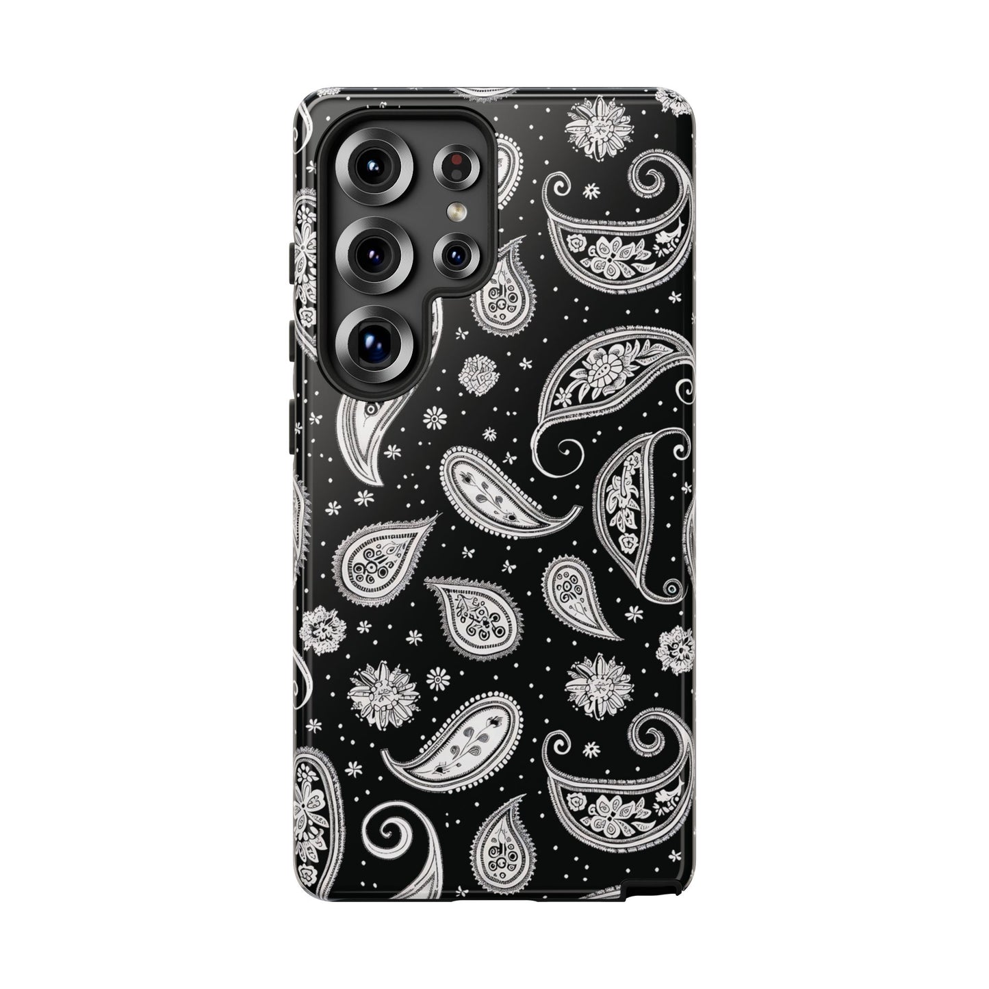 Black White Paisley Phone Case