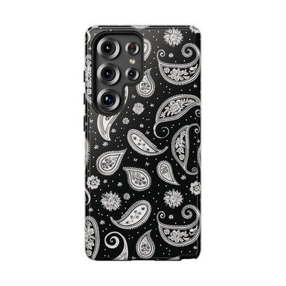 Black White Paisley Phone Case