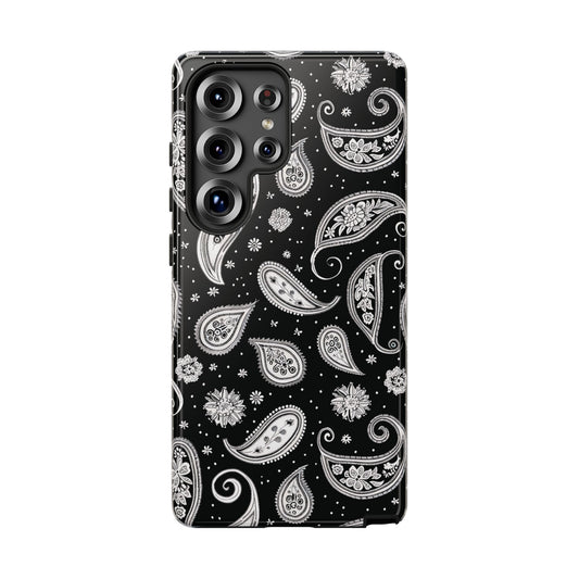 Black White Paisley Phone Case