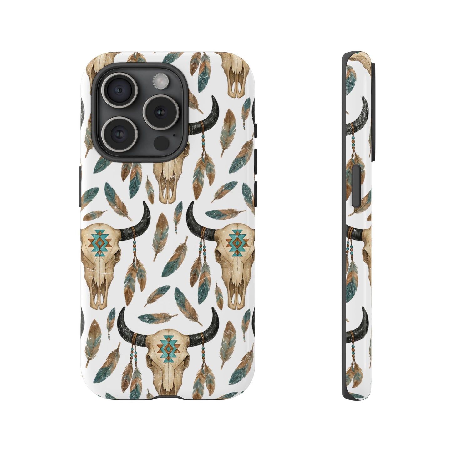 Aztec Feather Skull Tough Case